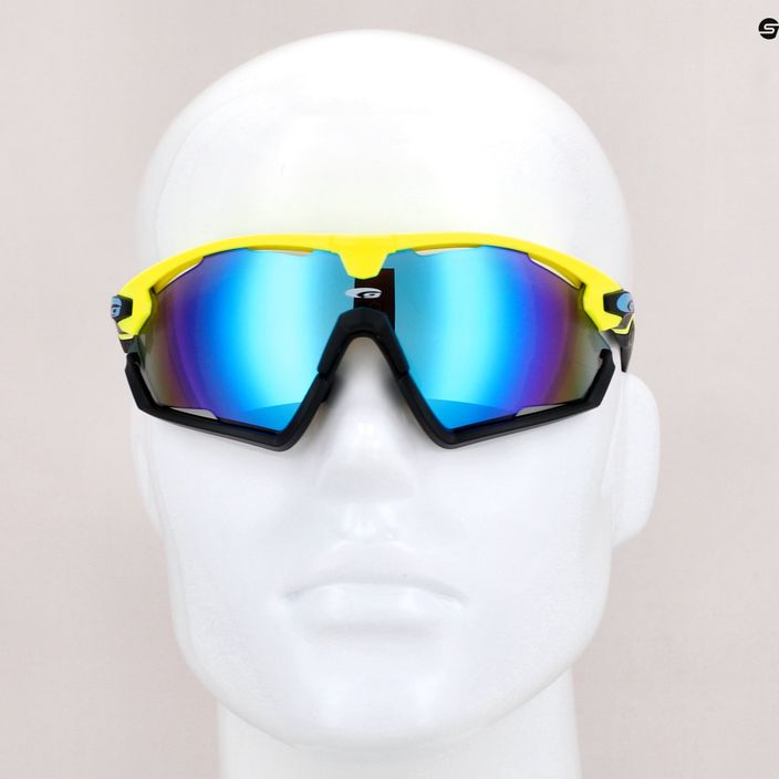 Γυαλιά ποδηλασίας GOG Viper κίτρινο-νεόν/μαύρο/πολυχρωματικό λευκό-μπλε E595-2 7