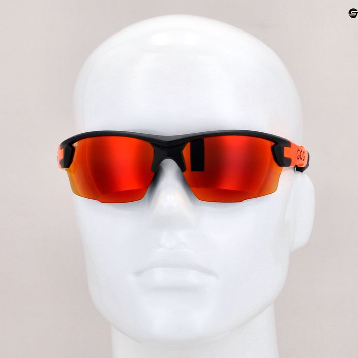 GOG Steno ματ μαύρα/πορτοκαλί/πολυχρωματικά κόκκινα γυαλιά ποδηλασίας E540-4 8
