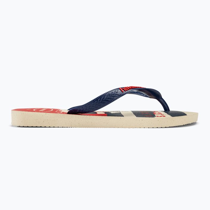 Havaianas Top Nautical σαγιονάρες μπεζ ψάθινες / ναυτικό μπλε / κόκκινο ρουμπινί 2