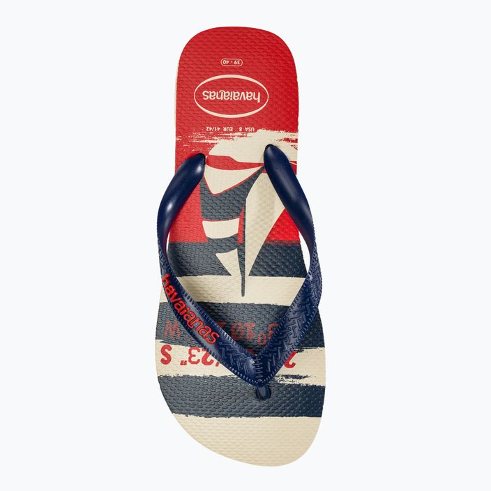 Havaianas Top Nautical σαγιονάρες μπεζ ψάθινες / ναυτικό μπλε / κόκκινο ρουμπινί 5