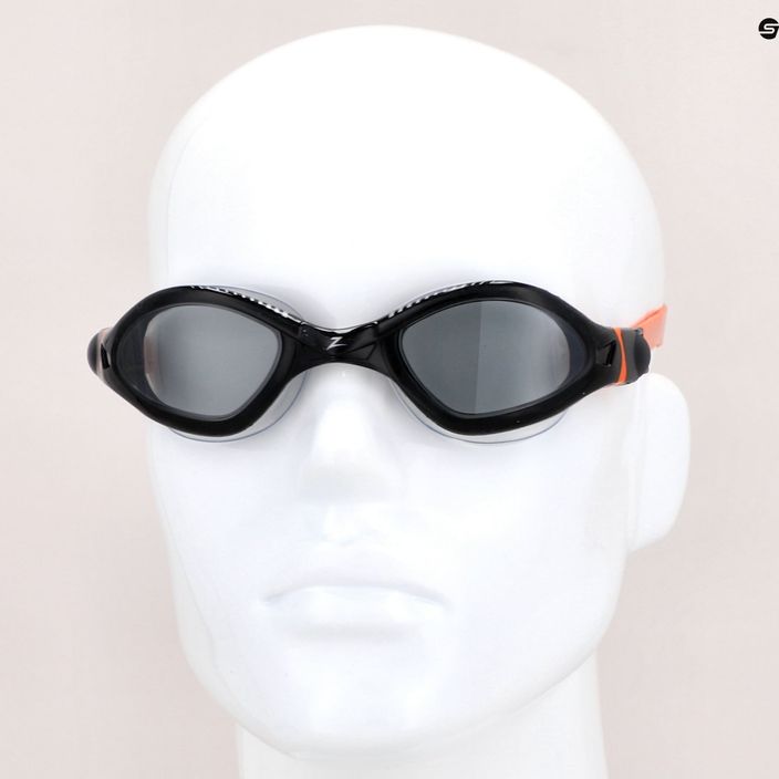 Zoggs Tiger LSR+ γυαλιά κολύμβησης μαύρο/πορτοκαλί/αποχρώσεις καπνού 461093 7