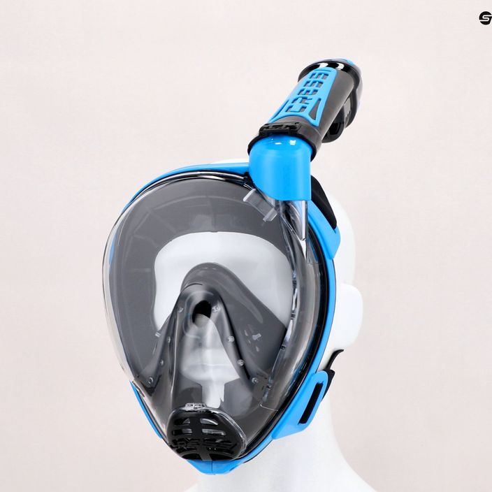 Cressi Duke Dry full face μάσκα για κατάδυση με αναπνευστήρα μαύρο και μπλε XDT005020 7