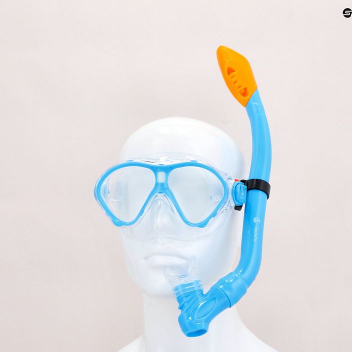 AQUASTIC Παιδικό σετ αναπνευστήρα Μάσκα + βατραχοπέδιλα + αναπνευστήρας μπλε MSFK-01SN 24