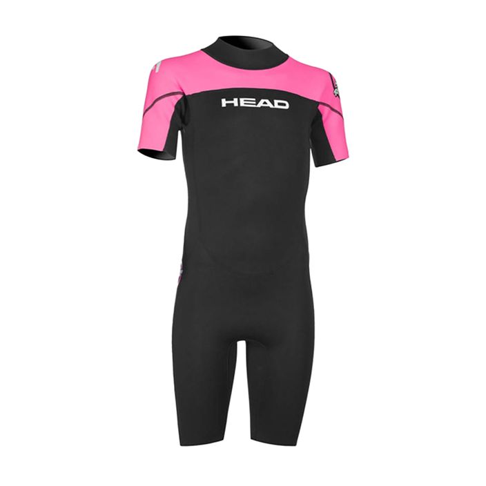 HEAD Sea Ranger 1.5 μαύρη/ροζ παιδική στολή για παιδιά 2