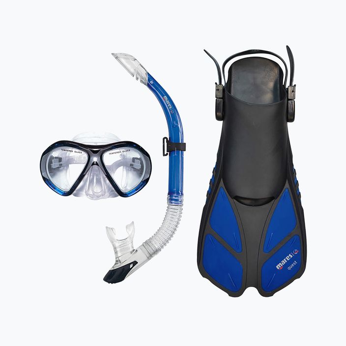 Mares ABC Quest Travel σετ κατάδυσης μάσκα+ αναπνευστήρας+ πτερύγια μαύρο-μπλε 410797 12