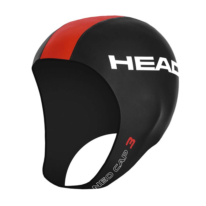 HEAD Neo 3 καπέλο κολύμβησης μαύρο/κόκκινο 2