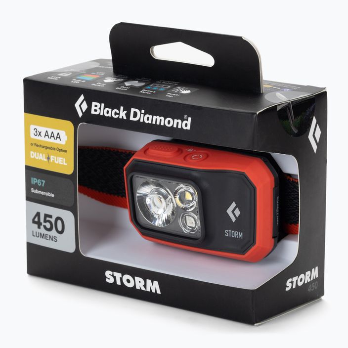 Black Diamond Storm 450 φακός κεφαλής κόκκινος BD6206718001ALL1