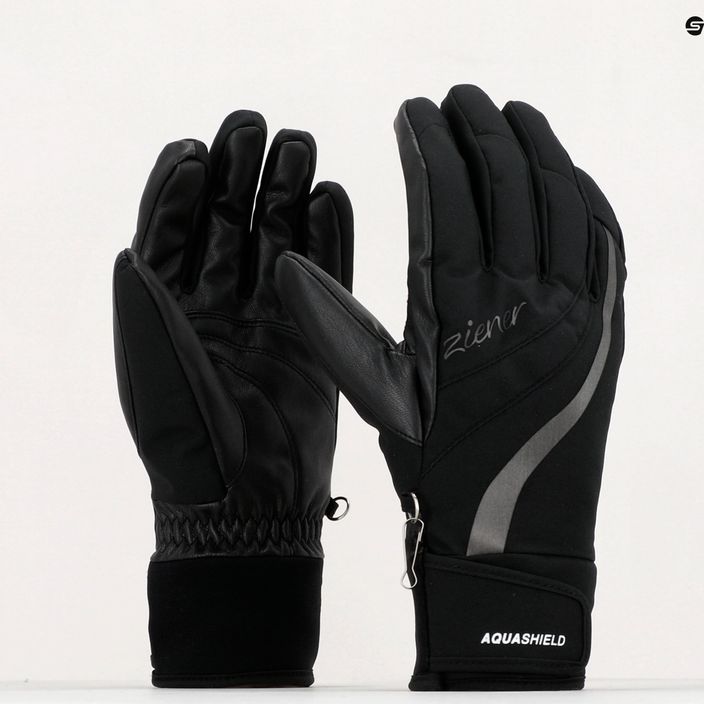 Γυναικεία γάντια σκι ZIENER Kitty As μαύρο 801165 12 6