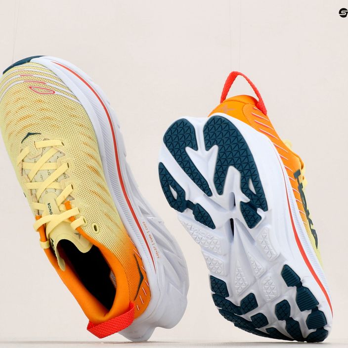 Γυναικεία παπούτσια για τρέξιμο HOKA Bondi X κίτρινο-πορτοκαλί 1113513-YPRY 13