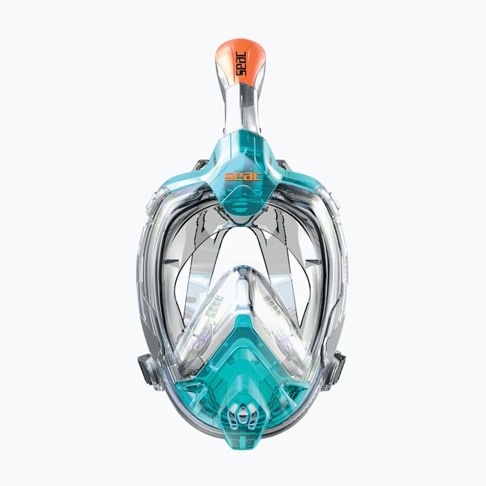 SEAC Libera μπλε διαφανής/πορτοκαλί μάσκα πλήρους προσώπου για κατάδυση με αναπνευστήρα 2