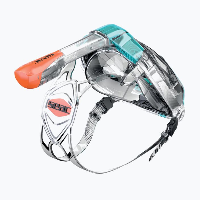 SEAC Libera μπλε διαφανής/πορτοκαλί μάσκα πλήρους προσώπου για κατάδυση με αναπνευστήρα 3