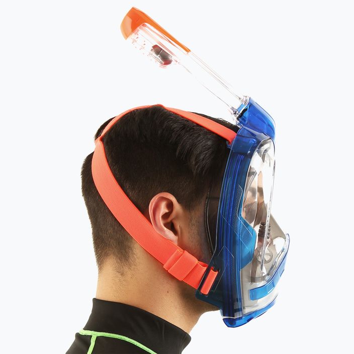 SEAC Magica μπλε/πορτοκαλί μάσκα πλήρους προσώπου για κολύμβηση με αναπνευστήρα 9