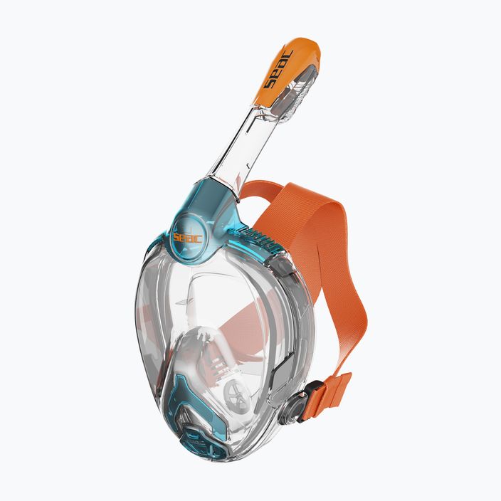 SEAC Libera acquamarine/πορτοκαλί παιδική μάσκα full face για κολύμβηση με αναπνευστήρα