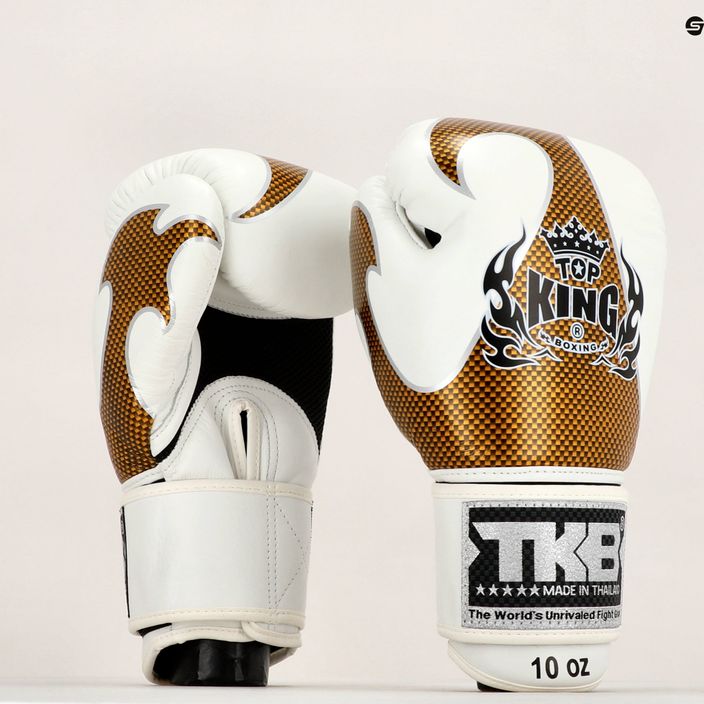 Top King Muay Thai Empower λευκά γάντια πυγμαχίας TKBGEM-01A-WH 7