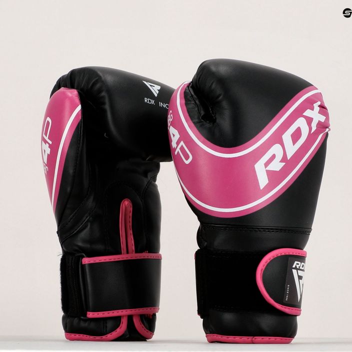 Παιδικά γάντια πυγμαχίας RDX μαύρα και ροζ JBG-4P 18
