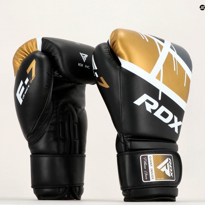 RDX BGR-F7 μαύρα/χρυσά γάντια πυγμαχίας BGR-F7BGL 8