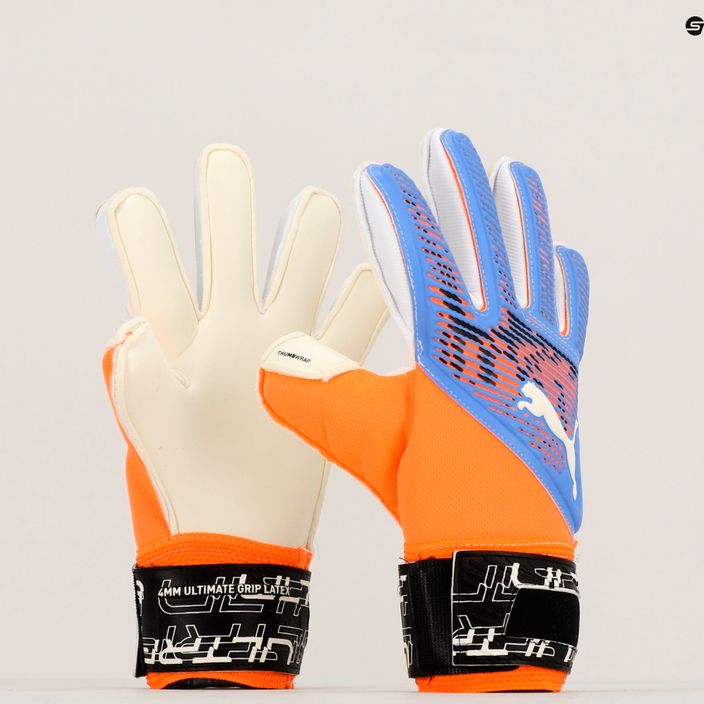 Παιδικά γάντια τερματοφύλακα PUMA Ultra Grip 2 RC μπλε-πορτοκαλί 041815 05 7