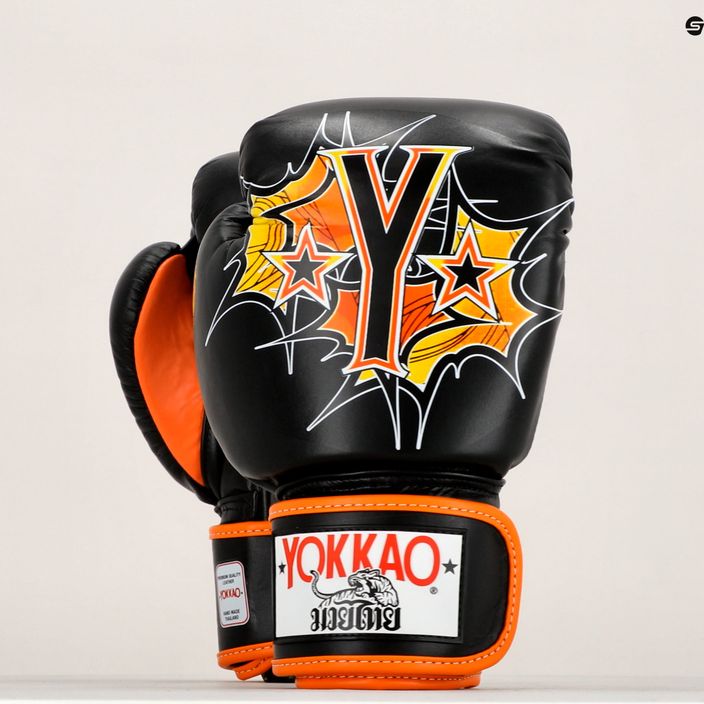 Γάντια πυγμαχίας YOKKAO Pad Thai μαύρα FYGL-69-1 7