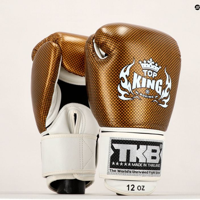Top King Muay Thai Empower λευκά γάντια πυγμαχίας TKBGEM-02A-WH 7