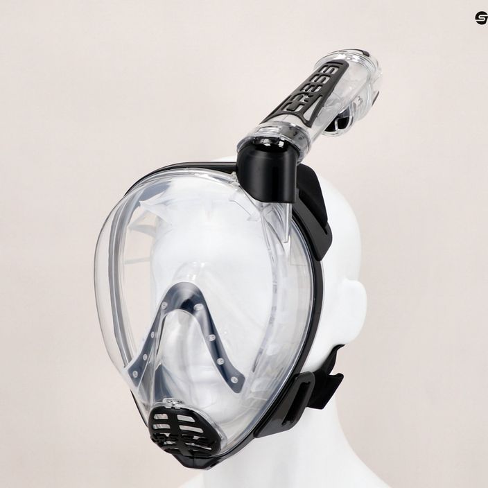 Cressi Duke Dry full face μάσκα για κατάδυση με αναπνευστήρα, διαφανής και μαύρη XDT000050 6