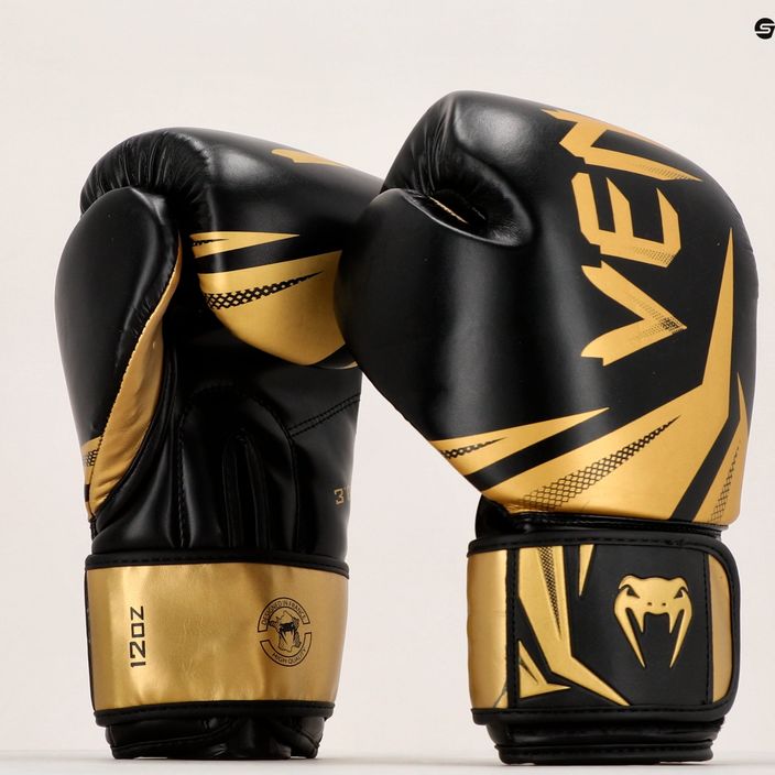 Venum Challenger 3.0 ανδρικά γάντια πυγμαχίας μαύρο και χρυσό VENUM-03525 7
