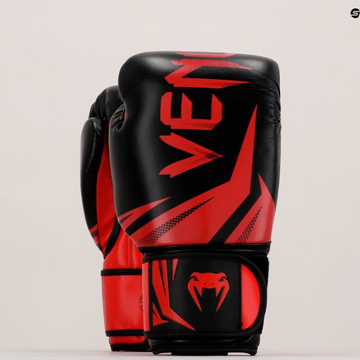 Venum Challenger 3.0 κόκκινα/μαύρα γάντια πυγμαχίας 03525-100 7