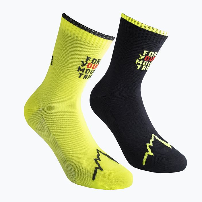 LaSportiva For Your Mountain κάλτσες για τρέξιμο κίτρινες και μαύρες 69R999720 6