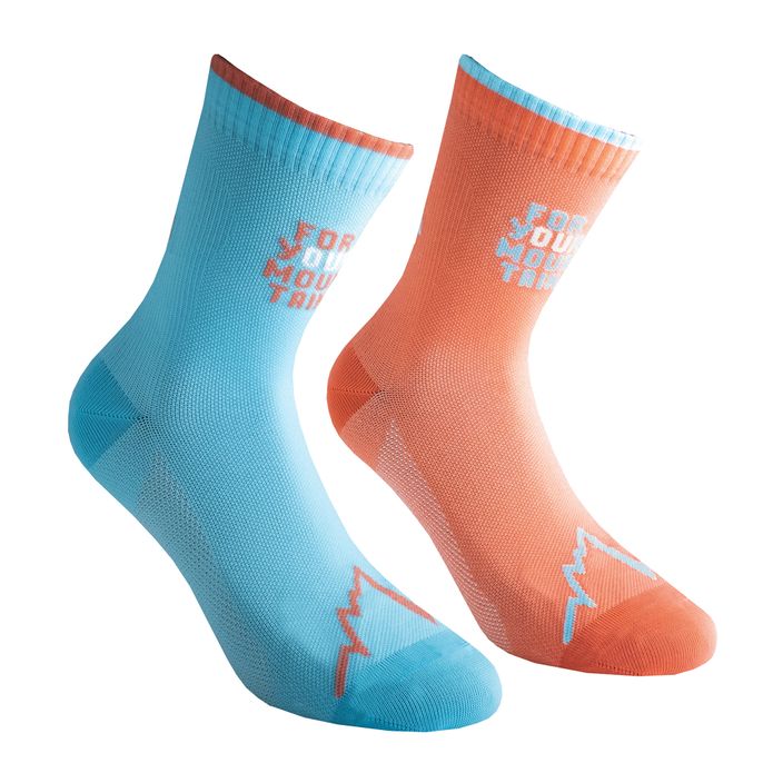 LaSportiva For Your Mountain μπλε-πορτοκαλί κάλτσες για τρέξιμο 69R402602 2