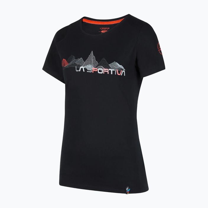 La Sportiva γυναικείο t-shirt Peaks μαύρο/κερασιά ντομάτα
