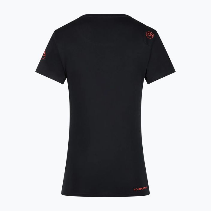 La Sportiva γυναικείο t-shirt Peaks μαύρο/κερασιά ντομάτα 2