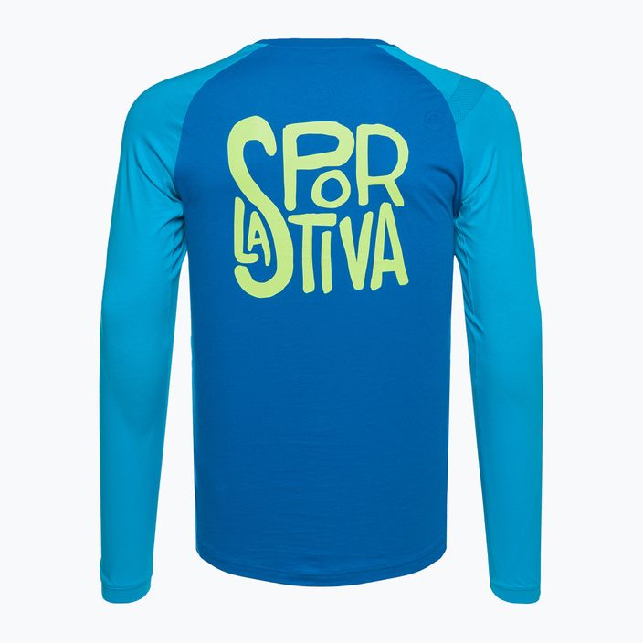 Ανδρικό μπλουζάκι Trekking La Sportiva Back Logo electric blue/maui 2