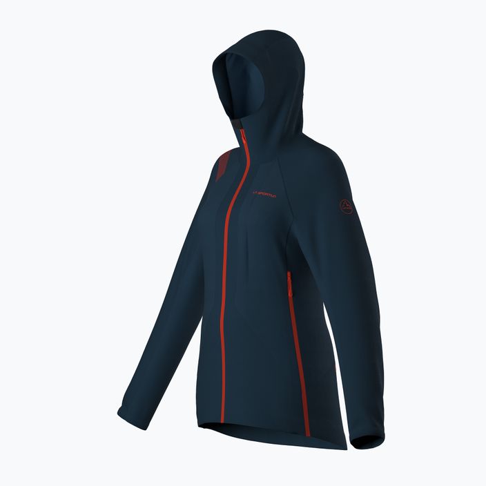 Γυναικείο μπουφάν βροχής La Sportiva Crizzle EVO Shell storm blue/cherry tomato membrane rain jacket 7