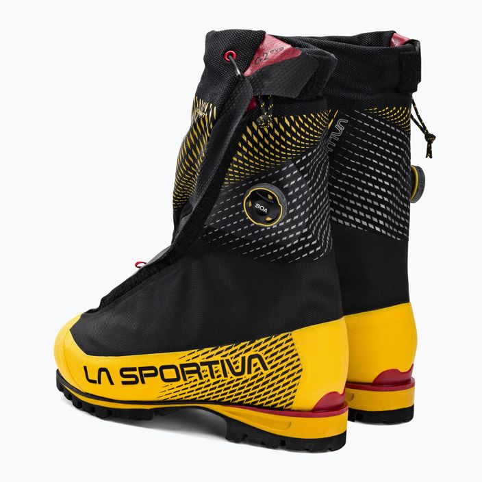 La Sportiva G2 Evo μπότες υψηλού υψομέτρου μαύρο/κίτρινο 21U999100 3