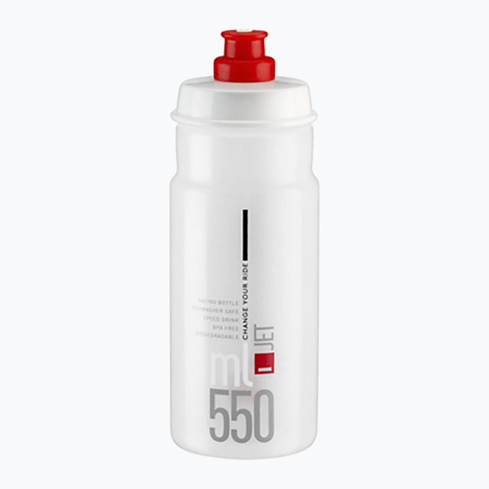 Elite Jet 550 ml μπουκάλι ποδηλάτου με διαφανές/κόκκινο λογότυπο