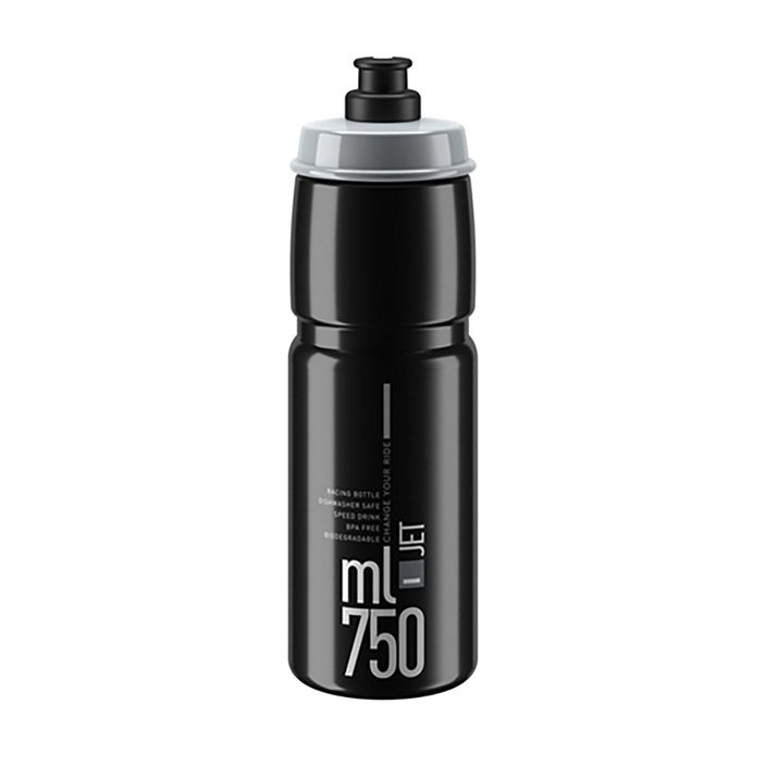 Elite Jet μπουκάλι ποδηλασίας 750 ml μαύρο/γκρι λογότυπο 2