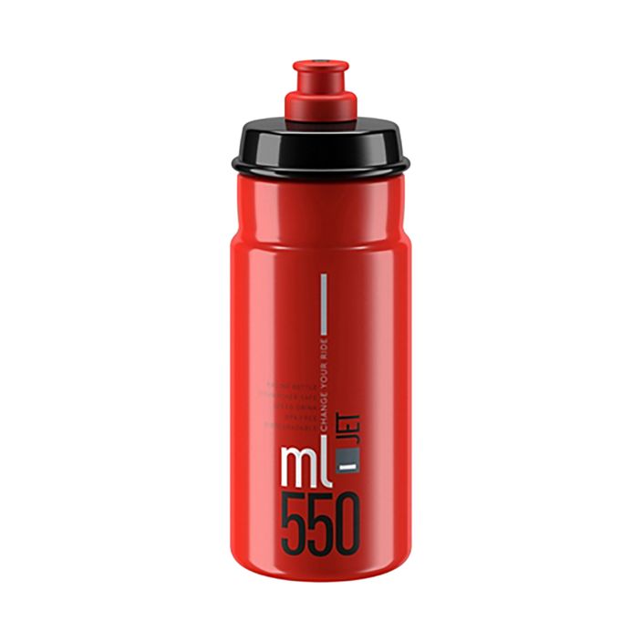 Elite Jet 550 ml μπουκάλι ποδηλάτου με κόκκινο/γκρι λογότυπο 2