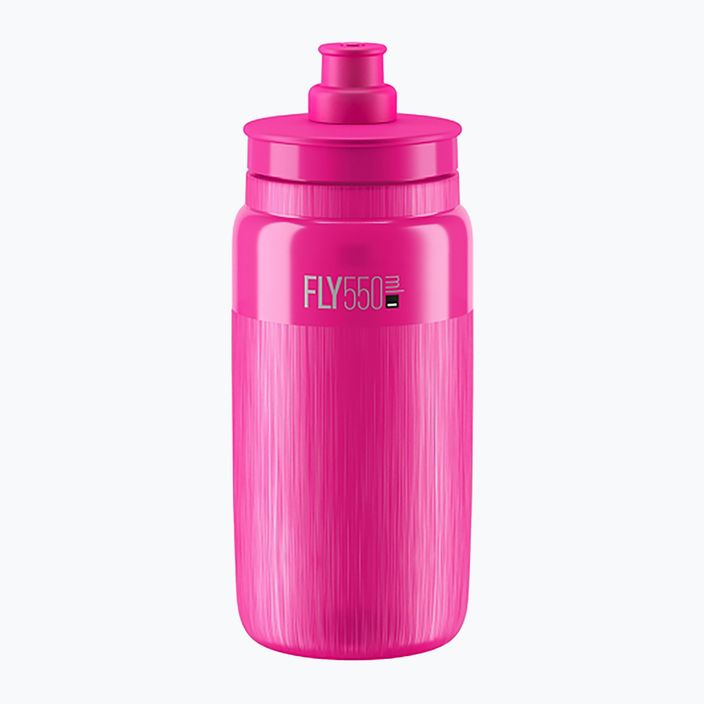 Elite FLY Tex 550 ml μπουκάλι ποδηλάτου διαφανές/ροζ φλούο