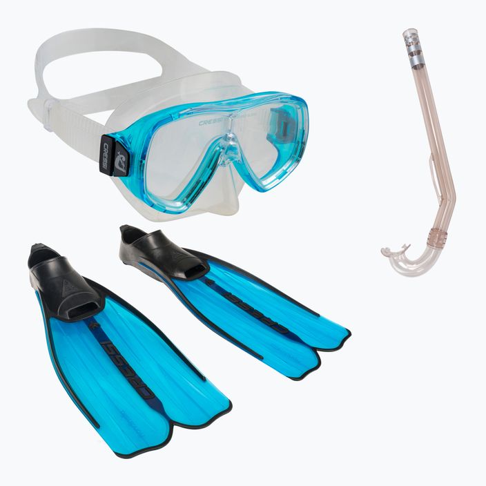 Cressi Rondinella Kid Dive Kit Παιδική τσάντα μάσκα + αναπνευστήρας + πτερύγια μπλε CA189231
