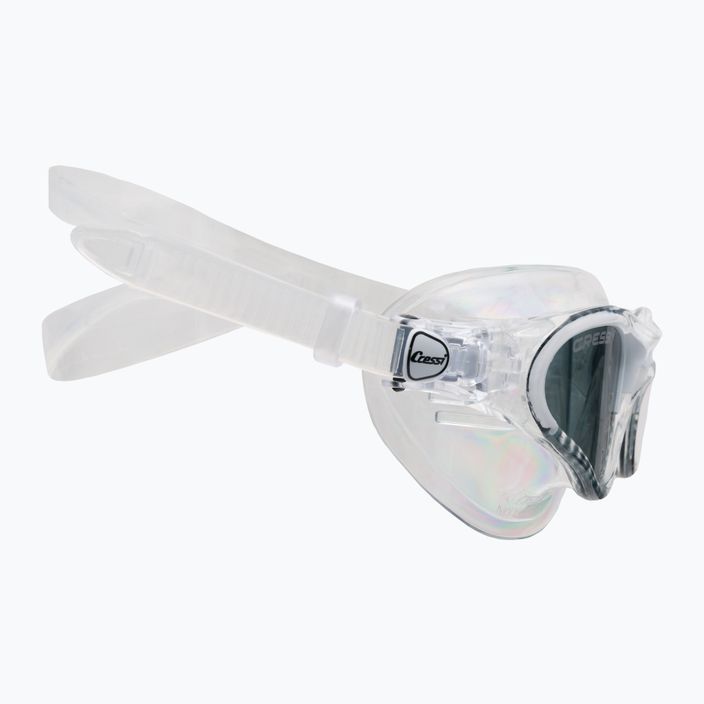 Μάσκα κολύμβησης Cressi Cobra διαφανής/διαφανής λευκή καπνιστή μάσκα DE201931 3