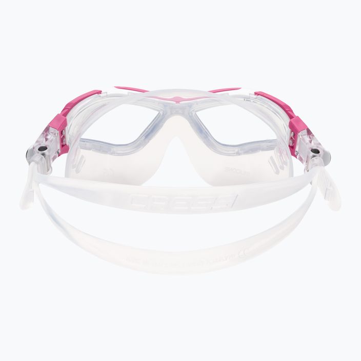 Μάσκα κολύμβησης Cressi Planet διάφανη/λευκή ροζ DE202640 5