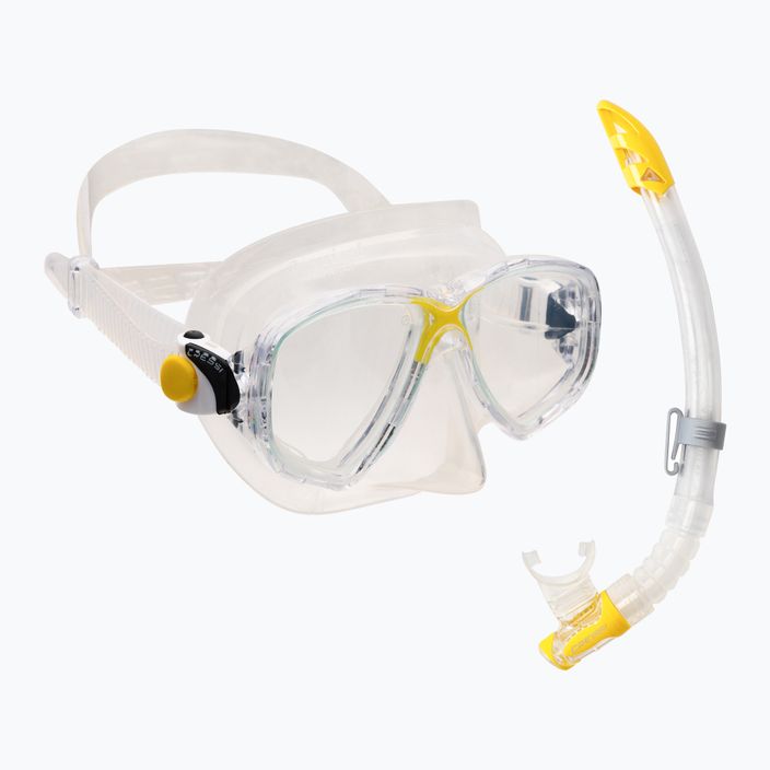 Cressi Marea + Gamma σετ κατάδυσης μάσκα + αναπνευστήρας κίτρινο/άχρωμο DM1000051