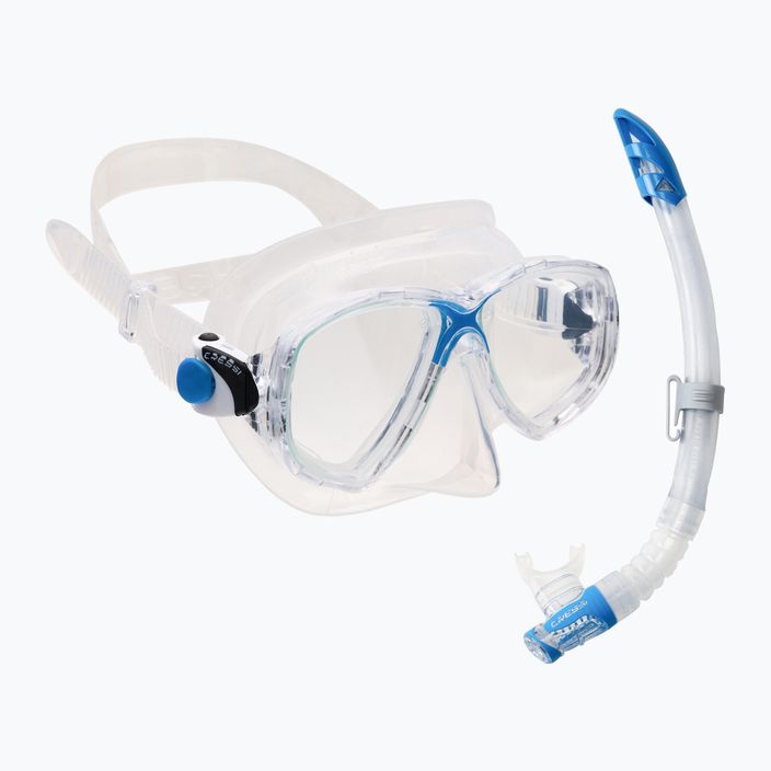 Cressi Marea + Gamma σετ κατάδυσης μάσκα + αναπνευστήρας μπλε/άχρωμο DM1000052