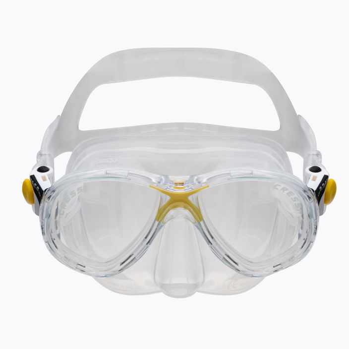 Cressi παιδικό σετ αναπνευστήρα Marea Jr μάσκα + αναπνευστήρας Top διαφανές κίτρινο 2