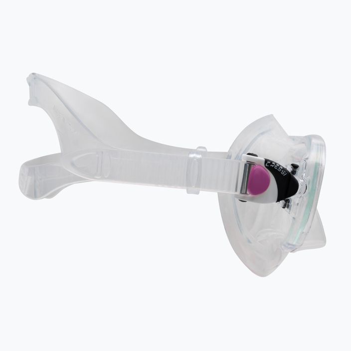 Cressi παιδικό σετ αναπνευστήρα Marea Jr μάσκα + αναπνευστήρας Top διαφανές ροζ DM1000064 3