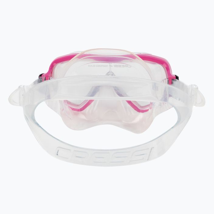 Cressi Ondina παιδικό σετ αναπνευστήρα + μάσκα κορυφής + αναπνευστήρας διαφανές ροζ DM1010134 5