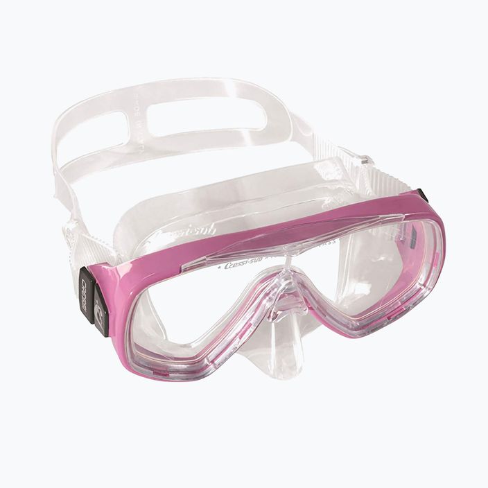 Cressi Ondina παιδικό σετ αναπνευστήρα + μάσκα κορυφής + αναπνευστήρας διαφανές ροζ DM1010134 10