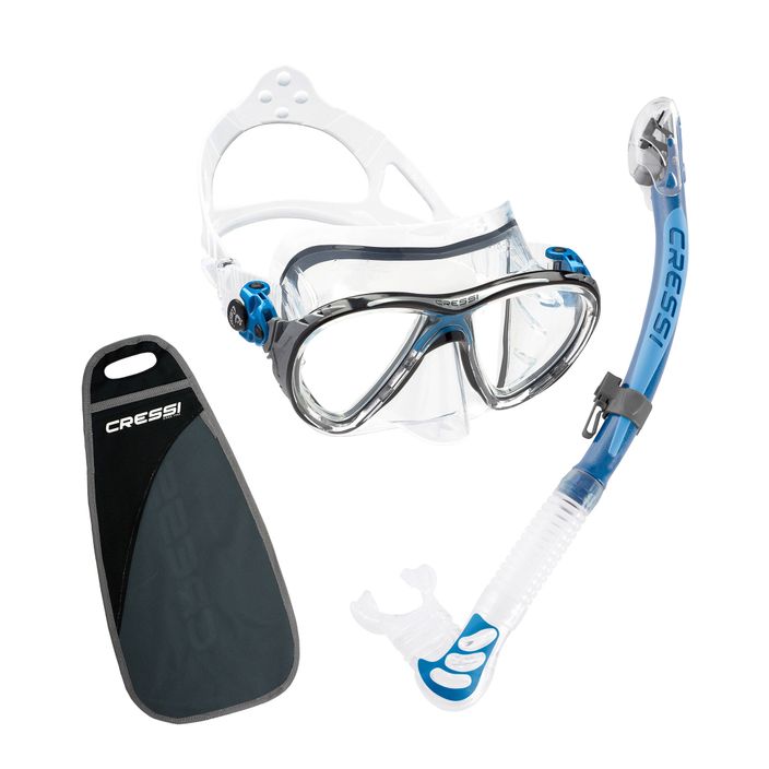 Σετ κατάδυσης Cressi Big Eyes Evolution + μάσκα Alpha Ultra Dry + αναπνευστήρας μπλε DS337020 2