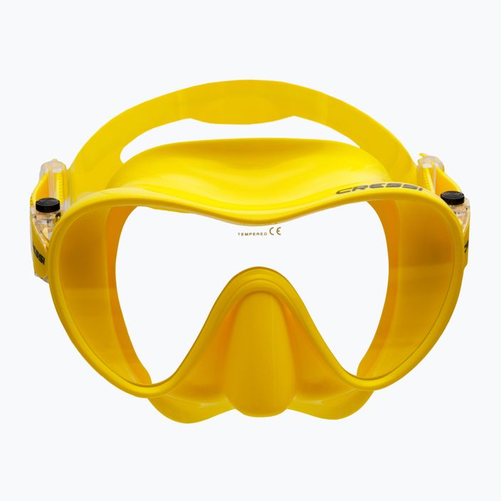 Μάσκα κατάδυσης Cressi F1 κίτρινη ZDN281010 2