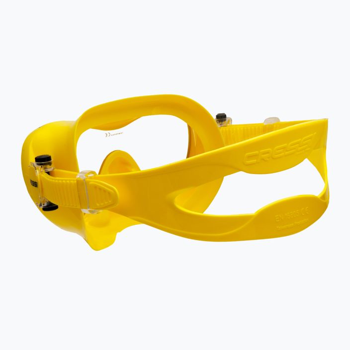 Μάσκα κατάδυσης Cressi F1 κίτρινη ZDN281010 4