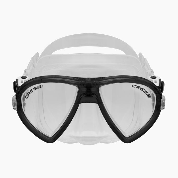 Cressi σετ κατάδυσης με αναπνευστήρα μάσκα Ocean + αναπνευστήρας Gamma διαφανές/μαύρο DM1000115 2